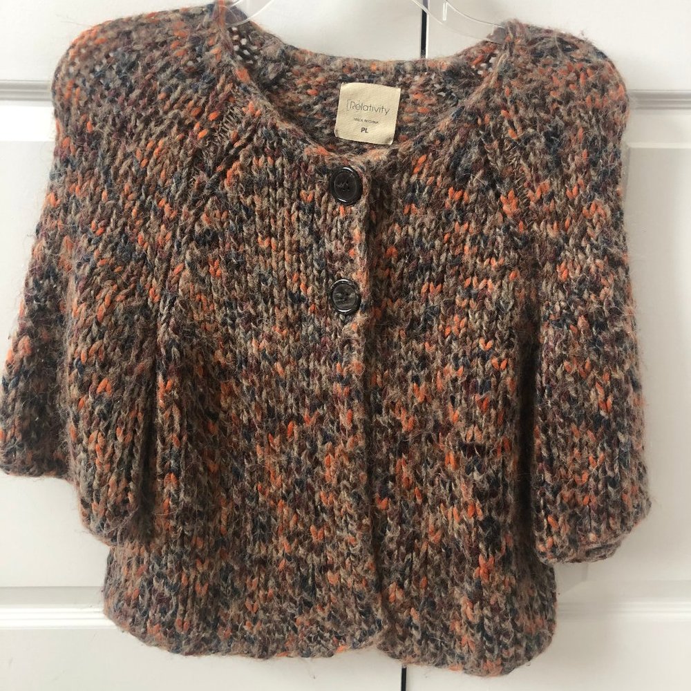Cropped cardigan sweater